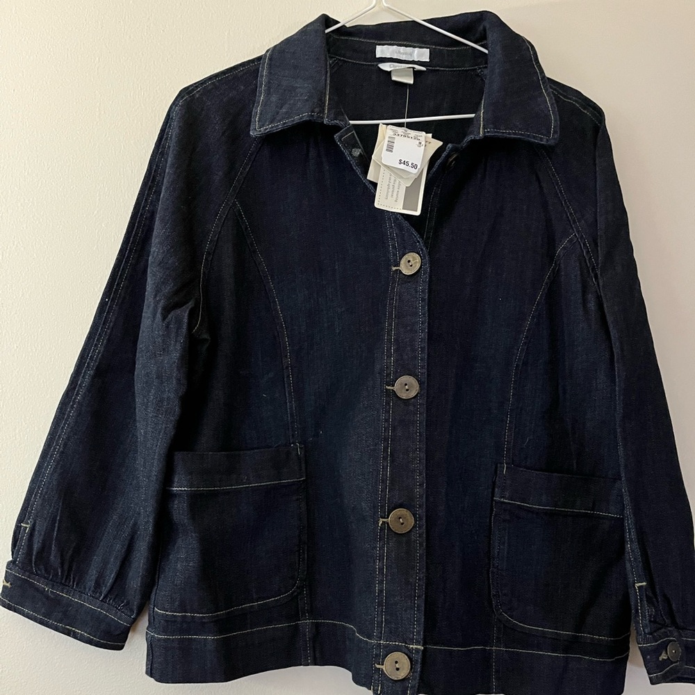 Christopher & Banks Dark Blue Jean Jacket
